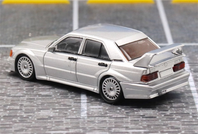 SEEKER Mercedes Benz 190E 2.5-16 Evolution silver 1:64 Car Pre-built Model view2