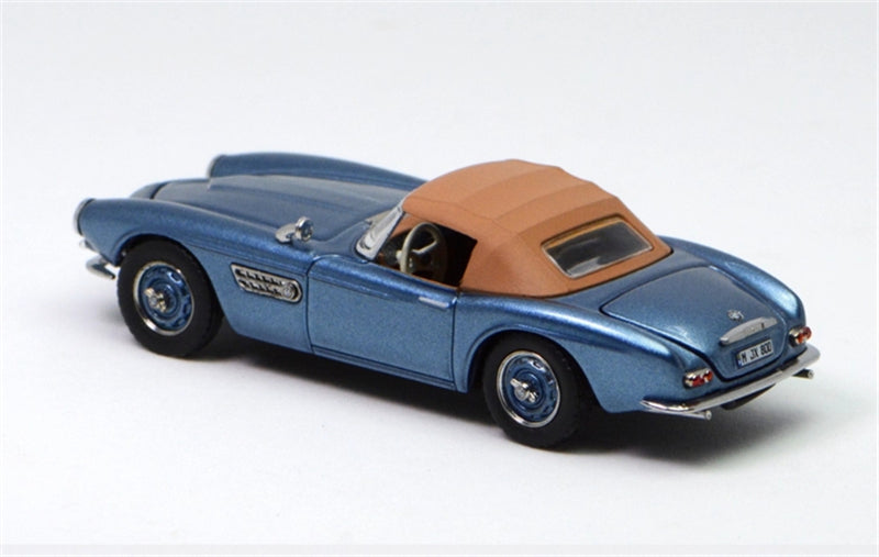 GFCC BMW 507 Roadster Retro Car 1957 Ice Blue Convertible Softtop 1:64 car Pre-built Model view2
