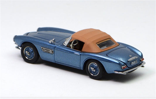 GFCC BMW 507 Roadster Retro Car 1957 Ice Blue Convertible Softtop 1:64 car Pre-built Model view2