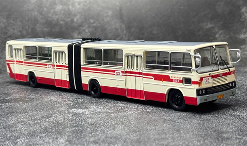 Beijing Public Transport Jinghua BK6170 22 White Road Sign Articulated Bus 1:64 Bus Pre-built Model view5