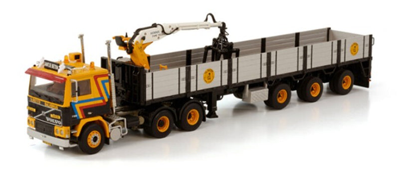 WSI VOLVO F12 6X2 BRICK TRAILER - 3 AXLE FA. BUITER 1:50 Truck Pre-built Model