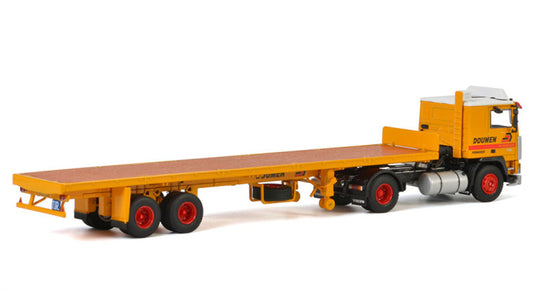 WSI VOLVO F12 4x2 FLATBED TRAILER CLASSIC - 2 AXLE Doumen 1:50 Truck Pre-built Model