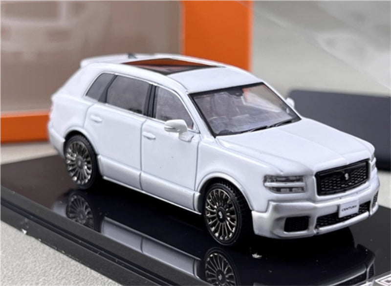 GCD Toyota Century 3rd Generation G70 SUV white silver right hand drive 1:64 Car Pre-built Model view5