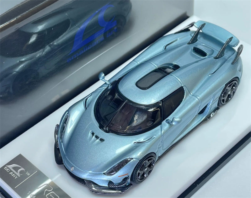 1:64 Koenigsegg Regera Glacier Blue SC ART DIECAST Civil Car Model