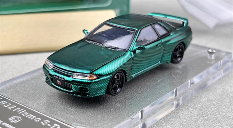 Focal Horizon Nissan Skyline GT-R R32 Nismo S-Tune All Carbon Green Limited Edition 999PCS ONLY 1:64 Car Pre-built Model view1