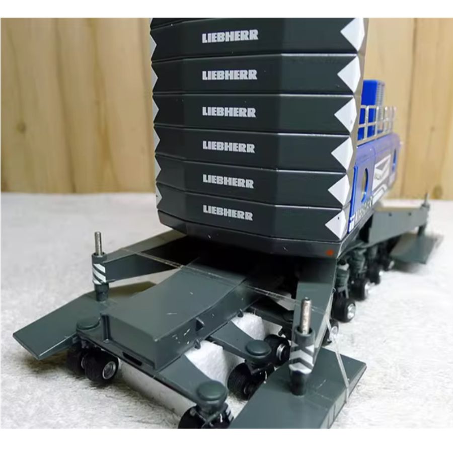 NZG Liebherr LHM 500 Mobile Harbour Wallmann & co Crane blue 1:87 DIECAST Crane Truck
