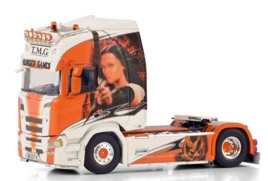 WSI SCANIA R HIGHLINE CR20H 4X2 Transport T.M.G 1:50 Truck Pre-built Model