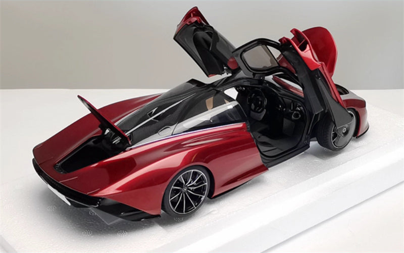 AUTOART McLaren Speedtail supercar burgundy 1:18 Car Pre-built Model view5