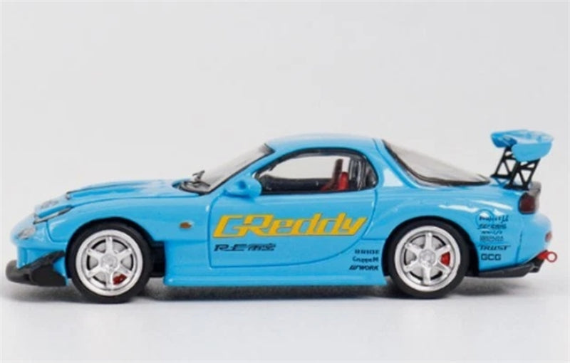1:64 Mazda RX-7 RE Amemiya‌ Blue BSC DIECAST Limited Edition 499pcs ONLY Model