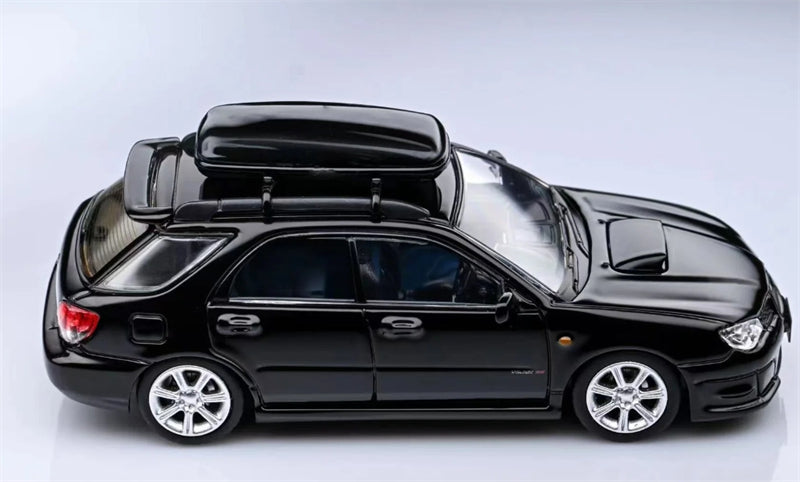 1:64 Subaru Impreza WRX STI 9th Generation Wagon  Black w/ Silver Wheels Furuya DIECAST Model