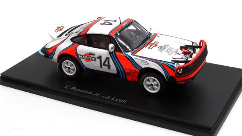 Spark Porsche 911 SC 3.0 #14 2nd Safari Rally 1978 V.Preston Jr.-J.Lyall 1:43 Car Pre-built Model view5