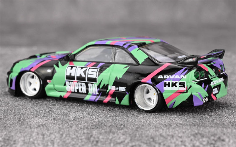 KaidoHouse x MiniGT Nissan Skyline GT-R R33 HKS V1 supercar 1:64 Car Pre-built Model view3