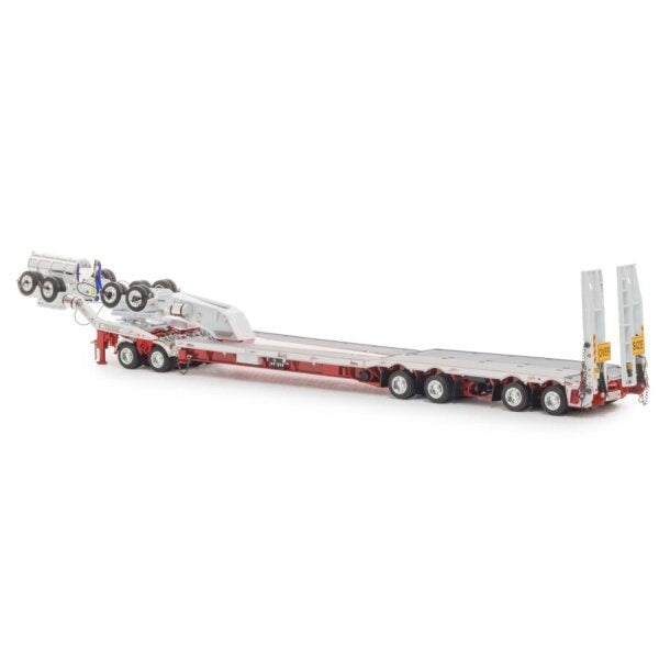 1:50  BOWERS HEAVY HAULAGE 4x8 Set with Hyd. Neck Drake  White Red Diecast Model