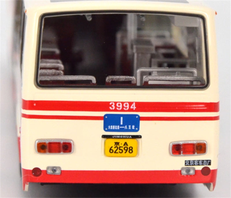 Beijing Public Transport Jinghua BK6170 #1 Blue Road Sign Articulated Bus 1:64 Bus Pre-built Model view12