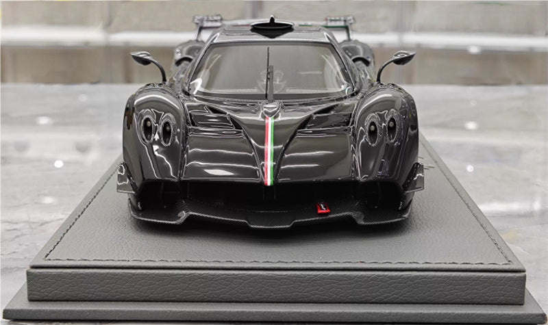 BBR MODELS Pagani Huayra R gloss black Hardtop leather base Limited Edition 100PCS ONLY 1:18 Car Pre-built Model view9