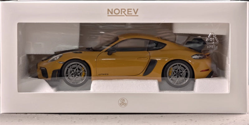 NOREV 2023 Porsche Cayman GT4 RS sports car Hard top orange 1:18 Car Pre-built Model view10