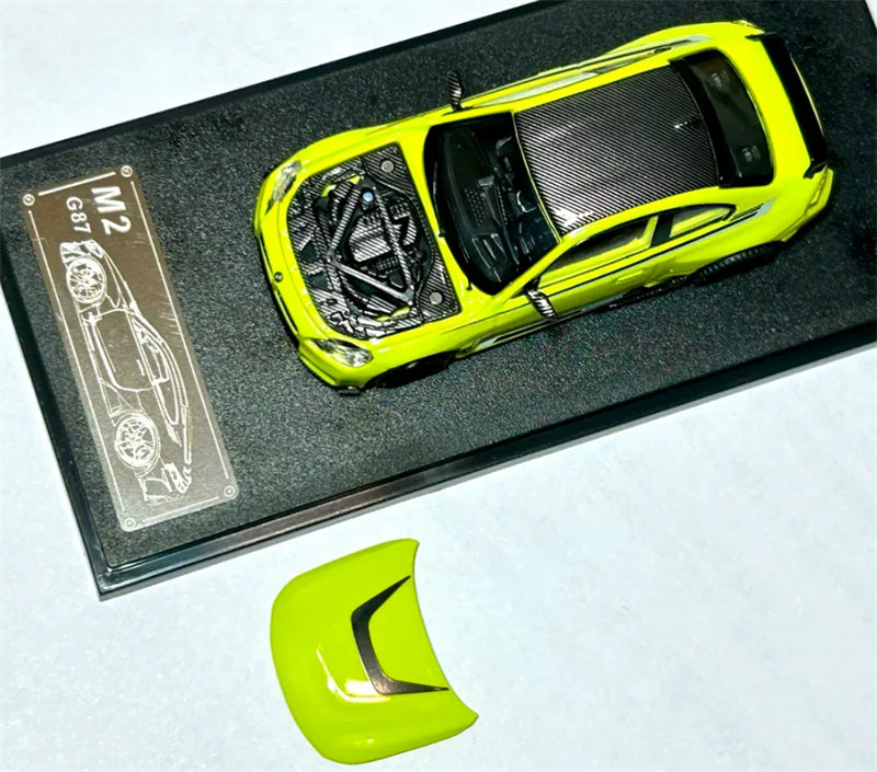 1:64 BMW M2 G87 St. Paul's Yellow Fei Xiang Open version DIECAST Civil Car Model