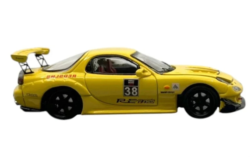 1:64 Mazda RX-7 RE Amemiya‌ Yellow 38# BSC DIECAST Limited Edition 499pcs ONLY Model
