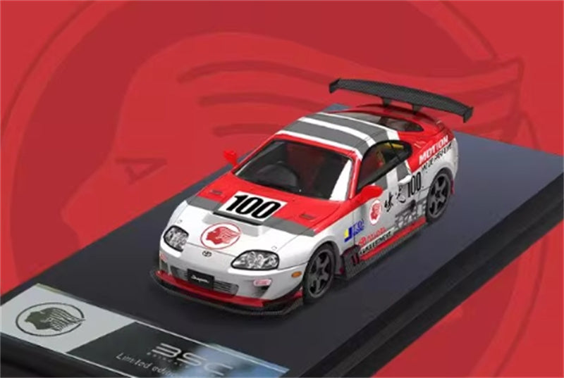 1:64 TOYOTA SUPRA A80 #100 RHD Idemitsu Livery BSC DIECAST Limited Edition 499pcs ONLY Model