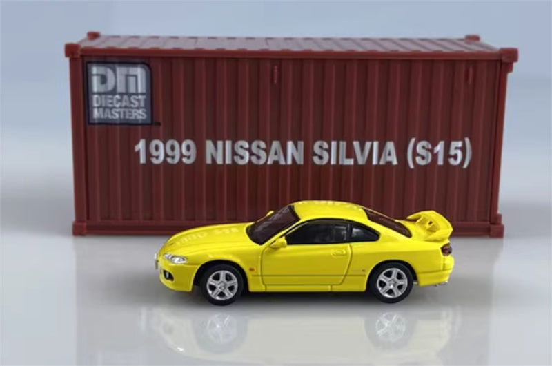 CATERPILLAR NISSAN SILVIA S15 yellow Right hand drive 1:64 Car Pre-built Model