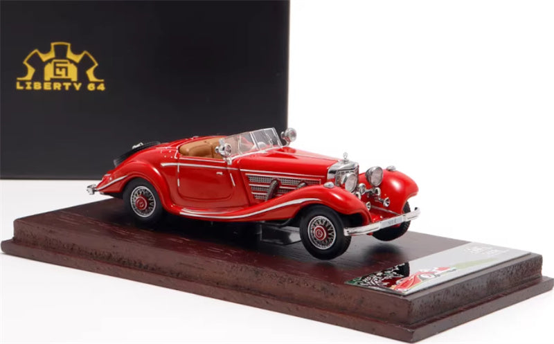 Liberty 64 Mercedes Benz 500K Classic Vintage Car Red - without top cover 1:64 Car Pre-built Airliner Model Display view4