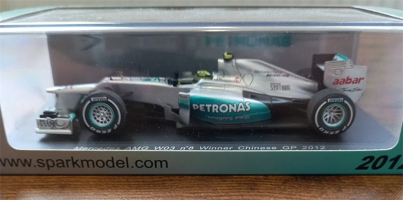 Spark Mercedes AMG W03 #8 Winner Chinese GP 2012 Nico Rosberg 1:43 Car Model view1
