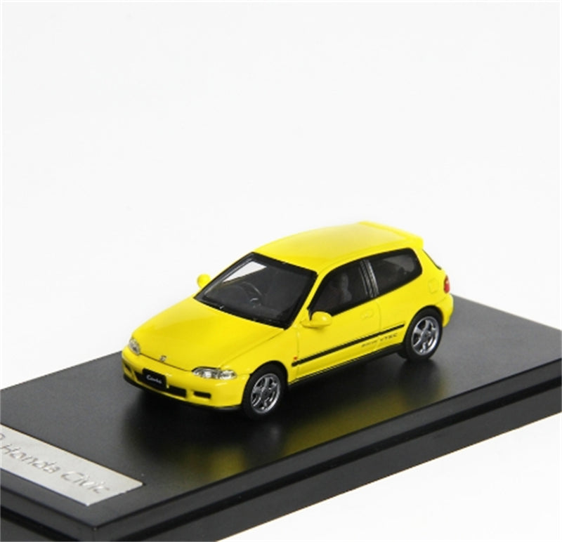 LCD-MODELS Honda Civic SiR II EG6 Yellow 1:64 car Pre-built Model view1
