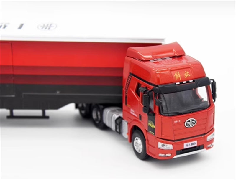 FAW Jiefang J6 container truck Flame Red 1:64 Truck Pre-built Model