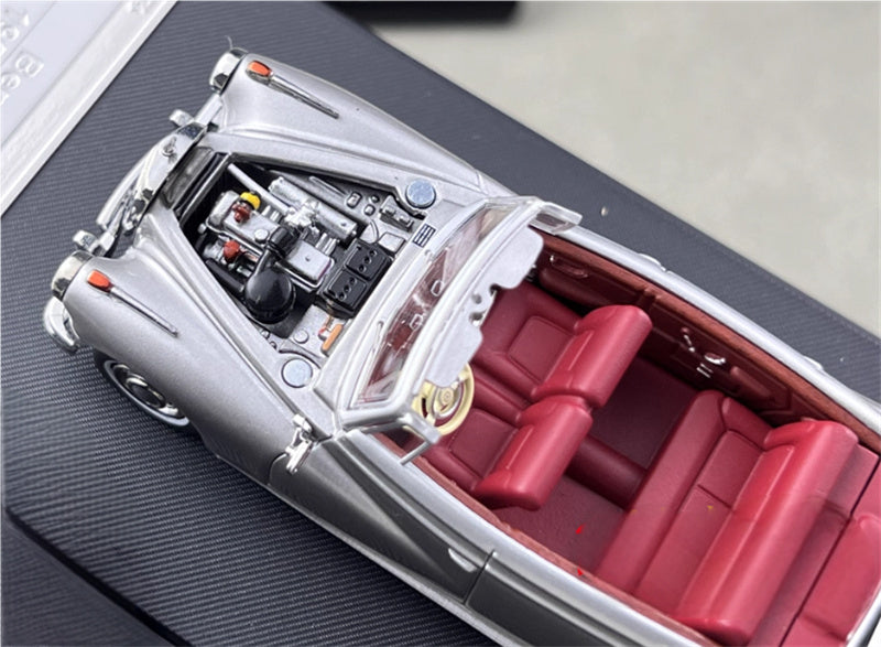SEEKER Mercedes Benz 300D Adenauer W189 1959 convertible Soft top iron gray 1:64 Car Pre-built Model view10