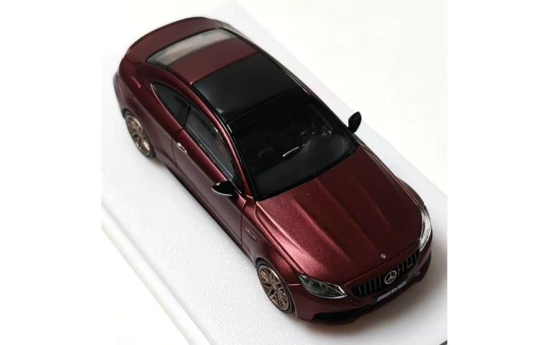 1:64 Mercedes-Benz AMG C63s  Matte wine red Howie Model   DIECAST Model