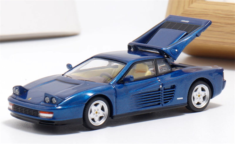 XF MODEL Ferrari Testarossa F110 supercar Blue 1:64 Car Pre-built Model view1