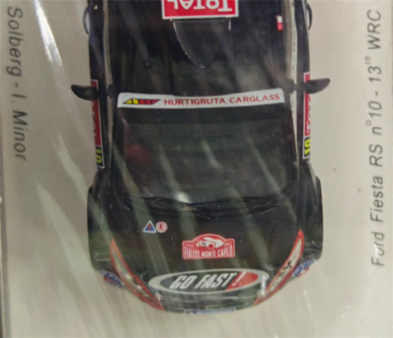 spark Ford fiesta RS #10 13th WRC Monte Carlo 2012 H.Solberg - I.Minor Total HURTIGRUTA CARGLASS 1:43 Car Pre-built Model view2