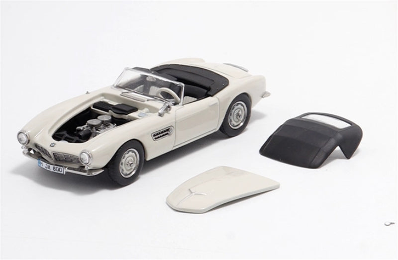 GFCC BMW 507 Roadster Retro Car 1957 Convertible White Limited Edition Soft top 1:64 car Pre-built Model view3