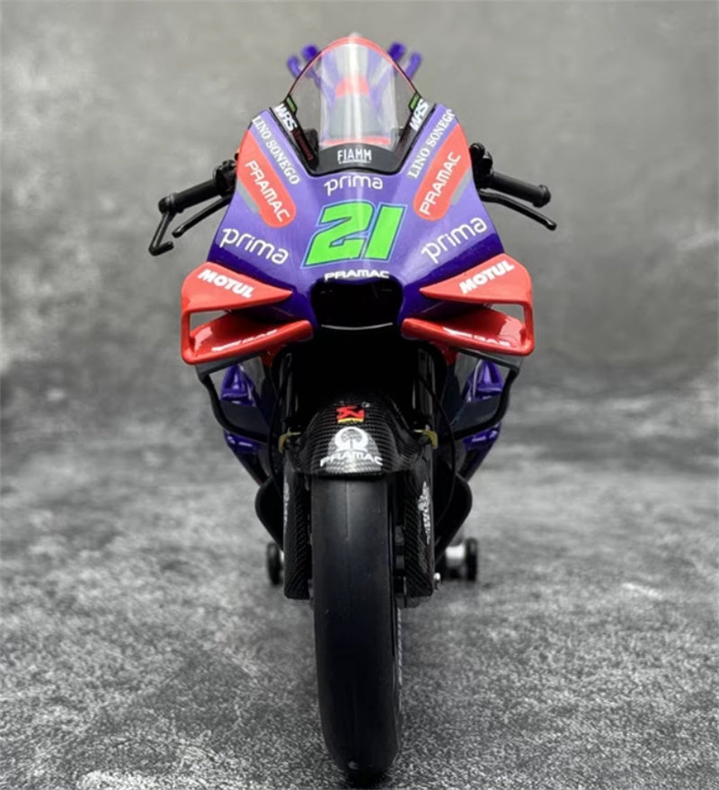 Kiloworks MOTOGP PRAMAC Ducati Motorcycle Purple GP24 Mobley 21# 1:12 motorcycle Pre-built Model