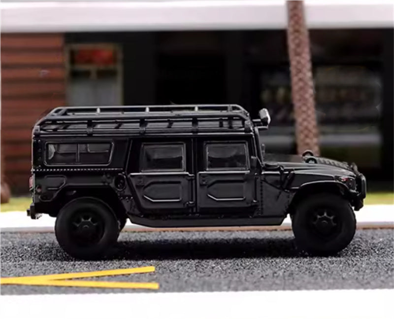 MASTER Hummer H1 off-road vehicle Metal Black Civilian Edition 1:64 Truck Pre-built Airliner Model Display view3
