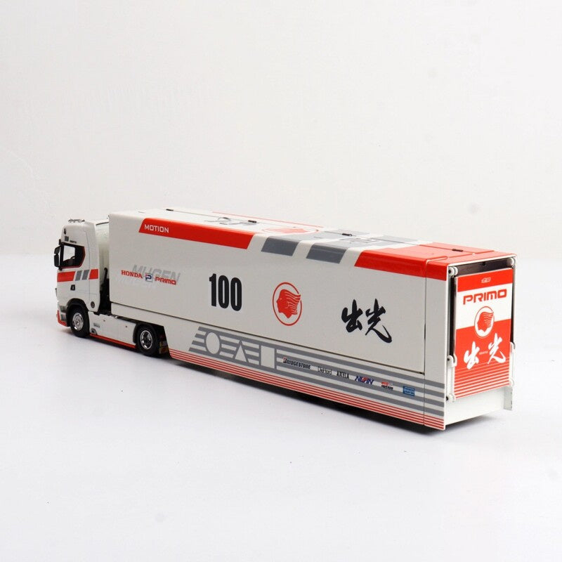1:64 Scania S730 Honda Primo Chu Guang 100 Coating Red/White MAXWELL DIECAST Model