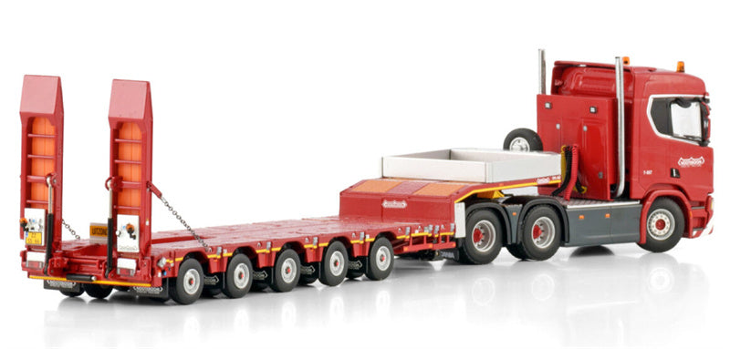 1:50 WSI SCANIA R CR20N 6X4 MANOOVR W/ EXCAVATOR TROUGH 5 AXLE