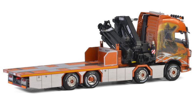 WSI  VOLVO FH4 GLOBETROTTER XL 8x2 TAG AXLE FASSI 1100 JIB Norrtransport 1:50 Truck Pre-built Model
