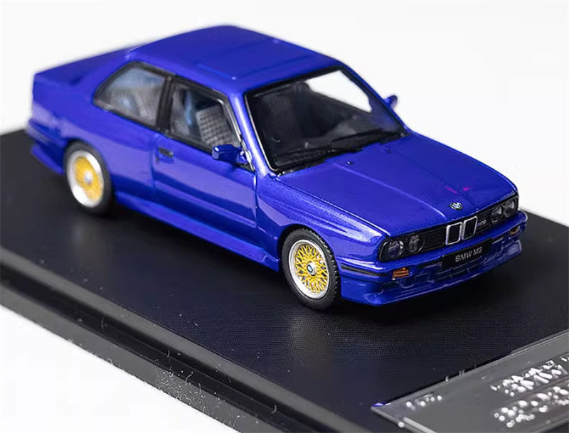 Mortal BMW M3 E30 Sport Evolution Openable Hood Detachable tail wing Pearl Blue Limited Edition 899PCS ONLY 1:64 Car Pre-built Model view5