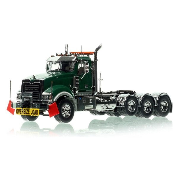 1:50 Mack  Titan Tri-axle Heavy Haul Replicas  Green Diecast Model