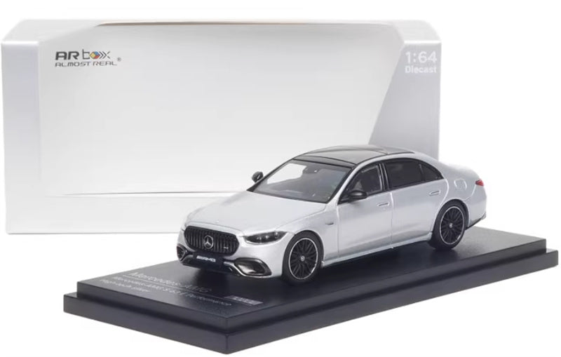 Almost Real Mercedes - AMG S 63 E Performance 2023 silver 1:64 Car Pre-built Airliner Model Display view8