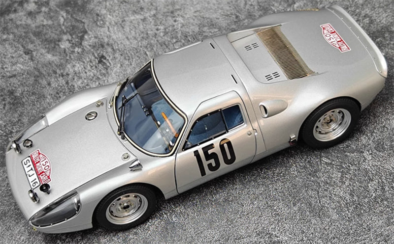 CMC Porsche 904 Carrera GTS Rally Monte Carlo 1965 Bohringer #150 silver Limited Edition 1500PCS ONLY 1:18 Car Pre-built Model view5