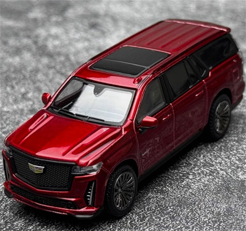 Shadow pro Cadillac Escalade ESV 2023 SUV Burgundy Red 1:64 car Pre-built Model view5