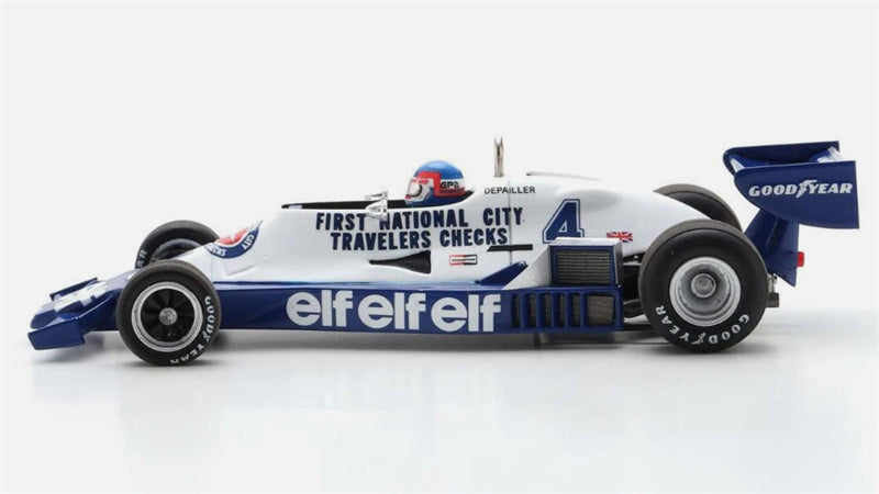 Spark Tyrrell 008 #4 3rd Argentine GP 1978 P.DEPAILLER BLUE WHITE 1:43 Car Pre-built Model view3