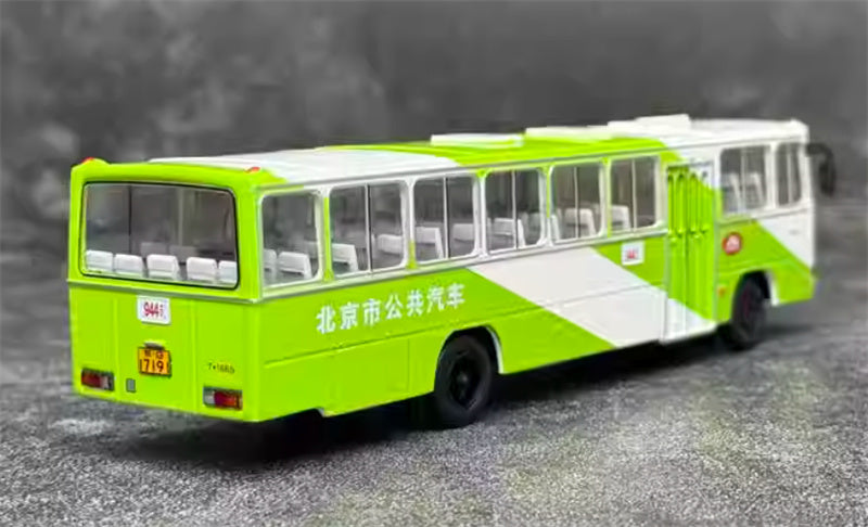 Beijing Public Transport Huanghai DD6111CT Single Machine 944 black wheel Bafangda Payment 1:64 Bus Pre-built Model view4