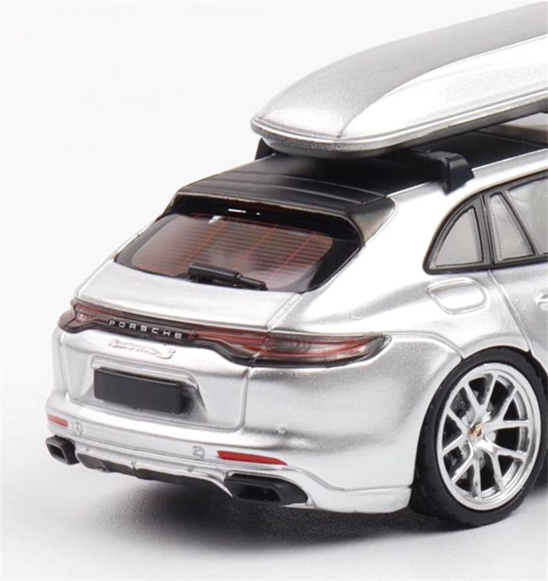 1:64 Porsche Panamera Travel version Limited Edition 699pcs ONLY  Silver Rhino Model DIECAST Model