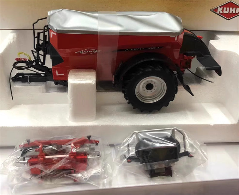 ROS Axent 100.1 Rauch Kuhn agricultural fertilizer transport tractor trailer Red 1:32 Truck Pre-built Model