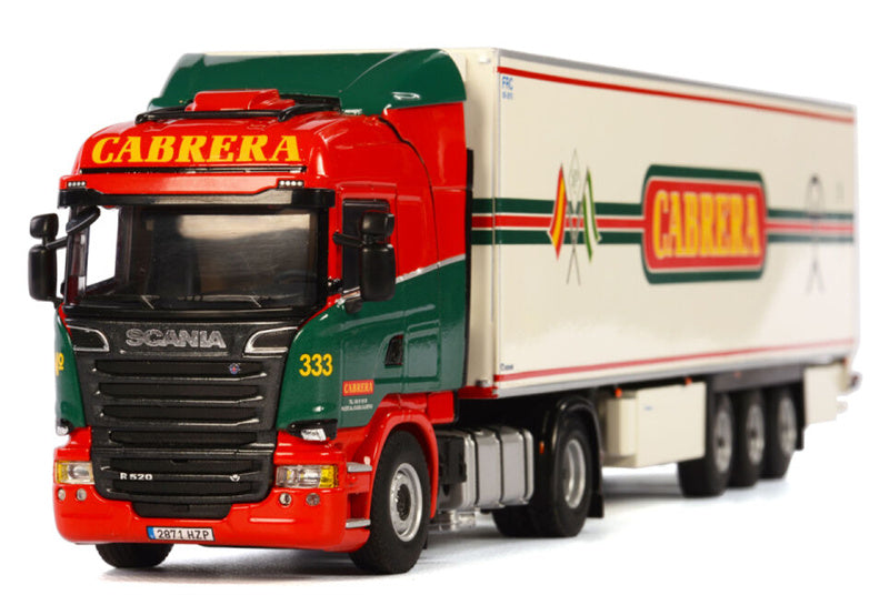 WSI SCANIA STREAMLINE HIGHLINE 4x2 REEFER TRAILER 3 AXLE Transportes Cabrera 1:50 Truck Pre-built Model