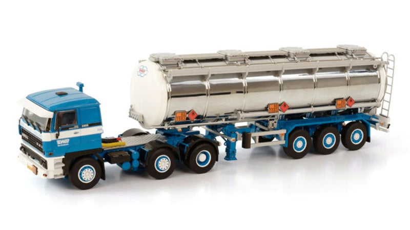 WSI DAF 3300 6X2 TWIN STEER TANK TRAILER - 3 AXLE BOS TRANSPORTEN 1:50 Truck Pre-built Model