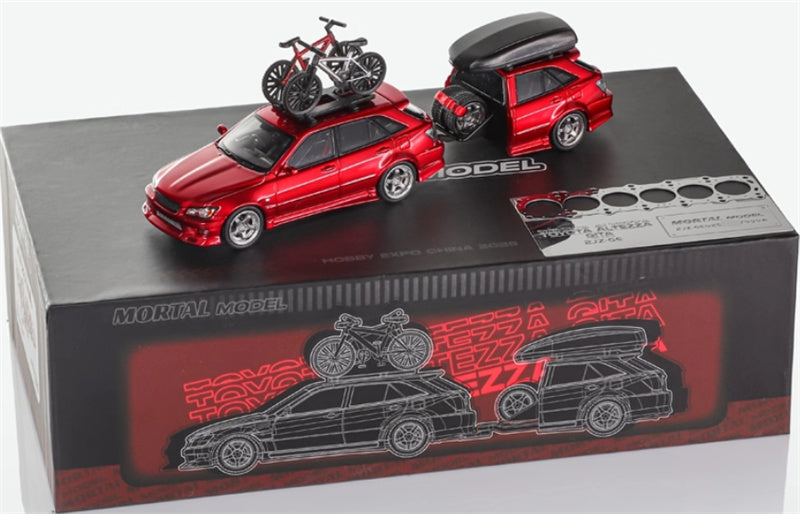 Mortal TOYOTA ALTEZZA GITA IS200 Exhibition HEC Limited Red - Set Limited Edition 1:64 Car Pre-built Model view7